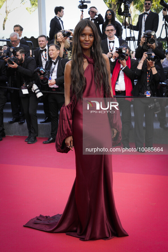 Liya Kebede  attend the ''L'ete Dernier (Last Summer)'' red carpet during the 76th annual Cannes film festival at Palais des Festivals on Ma...