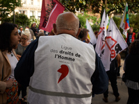 The symbol of the LDH (ie Human rights League). The Toulouse's branch of the Human Rights League (LDH, Ligue des Droits de l'Homme) organize...