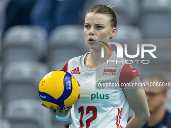 Aleksandra Szczyglowska (POL) during Poland vs France, volleyball friendly match in Radom, Poland on May 25, 2023. (