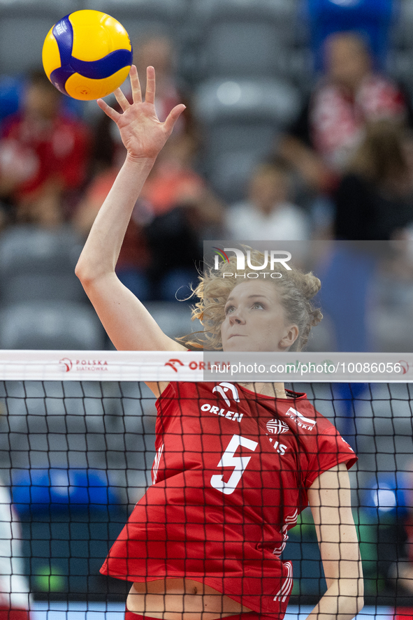 Agnieszka Korneluk (POL) during Poland vs France, volleyball friendly match in Radom, Poland on May 25, 2023. 