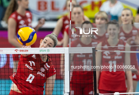 Magdalena Stysiak (POL) during Poland vs France, volleyball friendly match in Radom, Poland on May 25, 2023. 