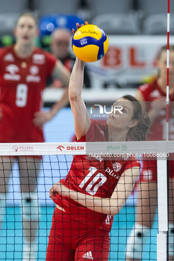 Monika Fedusio (POL) during Poland vs France, volleyball friendly match in Radom, Poland on May 25, 2023. 