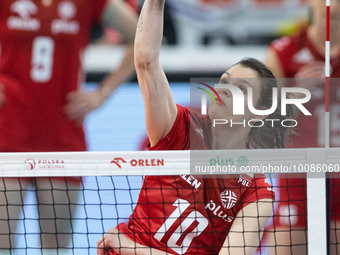 Monika Fedusio (POL) during Poland vs France, volleyball friendly match in Radom, Poland on May 25, 2023. (