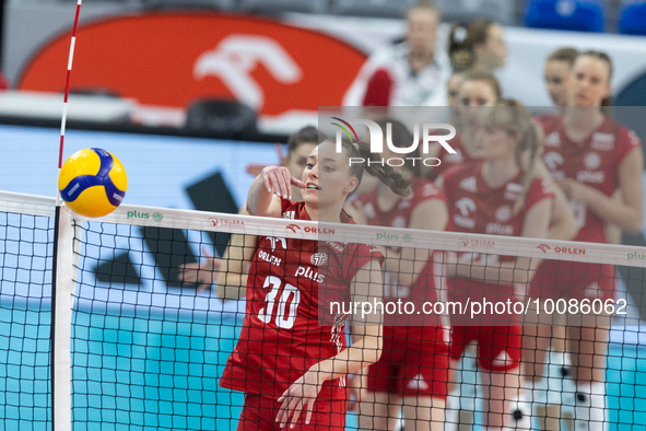 Olivia Rozanski (POL) during Poland vs France, volleyball friendly match in Radom, Poland on May 25, 2023. 