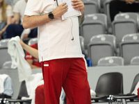 Trener Stefano Lavarini during Poland vs France, volleyball friendly match in Radom, Poland on May 25, 2023. (