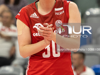 Olivia Rozanski (POL) during Poland vs France, volleyball friendly match in Radom, Poland on May 25, 2023. (