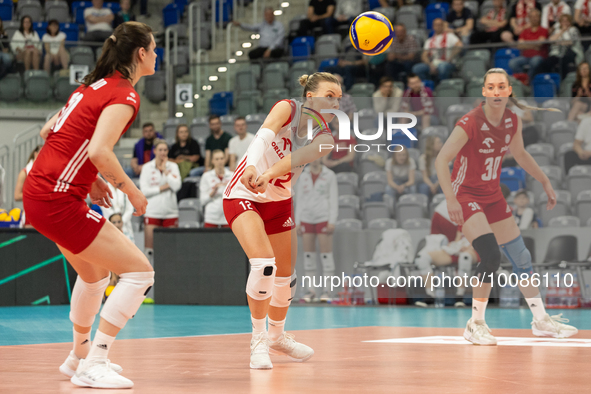 Aleksandra Szczyglowska (POL) during Poland vs France, volleyball friendly match in Radom, Poland on May 25, 2023. 