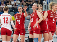 Aleksandra Szczyglowska (POL), Monika Fedusio (POL), Olivia Rozanski (POL), Monika Galkowska (POL), Agnieszka Korneluk (POL) during Poland v...