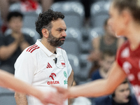 Trener Stefano Lavarini during Poland vs France, volleyball friendly match in Radom, Poland on May 25, 2023. (