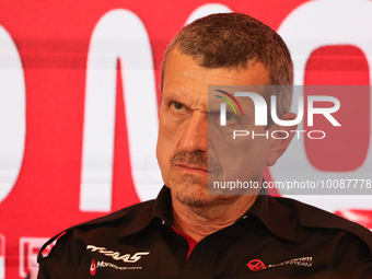 Guenther Steiner during a press conference ahead of the Formula 1 Grand Prix of Monaco at Circuit de Monaco in Monaco on May 26, 2023. (