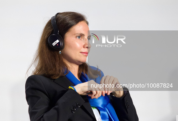 KYIV, UKRAINE - MAY 26, 2023 - Director of All-Party Parliamentary Group for Future Generations (United Kingdom) Caroline Baylon partakes in...