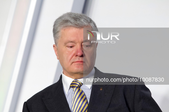 KYIV, UKRAINE - MAY 26, 2023 - President of Ukraine in 2014-19, Leader of the European Solidarity Party Petro Poroshenko is pictured during...