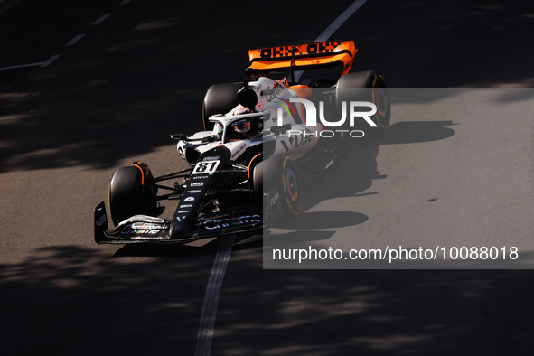 Oscar Piastri of McLaren during second practice ahead of the Formula 1 Grand Prix of Monaco at Circuit de Monaco in Monaco on May 26, 2023. 