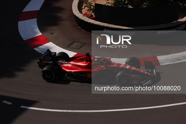 Charles Leclerc of Ferrari during second practice ahead of the Formula 1 Grand Prix of Monaco at Circuit de Monaco in Monaco on May 26, 2023...