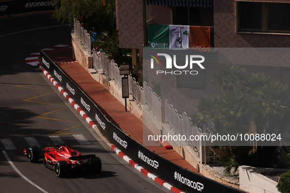 Charles Leclerc of Ferrari during second practice ahead of the Formula 1 Grand Prix of Monaco at Circuit de Monaco in Monaco on May 26, 2023...