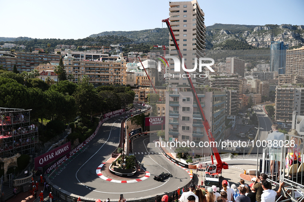 View of the hairpin near the Hotel Fairmont second practice ahead of the Formula 1 Grand Prix of Monaco at Circuit de Monaco in Monaco on Ma...