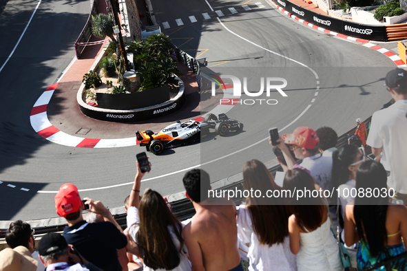 Oscar Piastri of McLaren during second practice ahead of the Formula 1 Grand Prix of Monaco at Circuit de Monaco in Monaco on May 26, 2023. 