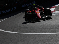 Carlos Sainz of Ferrari during second practice ahead of the Formula 1 Grand Prix of Monaco at Circuit de Monaco in Monaco on May 26, 2023. (