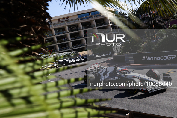 Nyck de Vries of AlphaTauri during second practice ahead of the Formula 1 Grand Prix of Monaco at Circuit de Monaco in Monaco on May 26, 202...