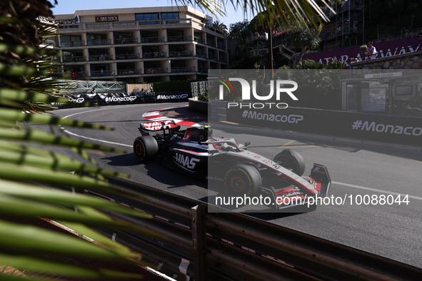 Nico Hulkenberg of Haas during second practice ahead of the Formula 1 Grand Prix of Monaco at Circuit de Monaco in Monaco on May 26, 2023. 