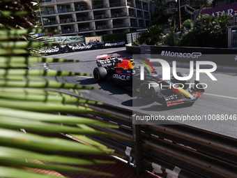 Sergio Perez of Red Bull Racing during second practice ahead of the Formula 1 Grand Prix of Monaco at Circuit de Monaco in Monaco on May 26,...