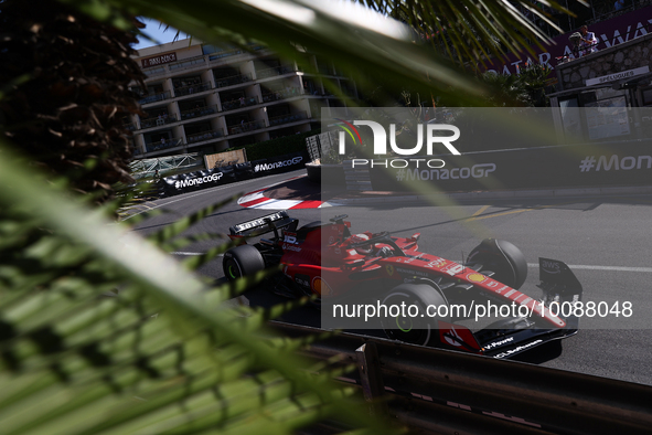 Charles Leclerc of Ferrari during second practice ahead of the Formula 1 Grand Prix of Monaco at Circuit de Monaco in Monaco on May 26, 2023...