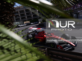 Charles Leclerc of Ferrari during second practice ahead of the Formula 1 Grand Prix of Monaco at Circuit de Monaco in Monaco on May 26, 2023...