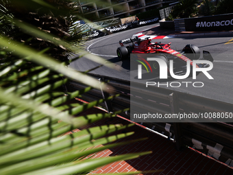 Charles Leclerc of Ferrari  during second practice ahead of the Formula 1 Grand Prix of Monaco at Circuit de Monaco in Monaco on May 26, 202...