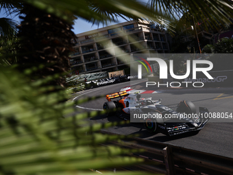 Lando Norris of McLaren during second practice ahead of the Formula 1 Grand Prix of Monaco at Circuit de Monaco in Monaco on May 26, 2023. (