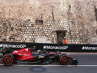 Zhou Guanyu of Alfa Romeo during second practice ahead of the Formula 1 Grand Prix of Monaco at Circuit de Monaco in Monaco on May 26, 2023....