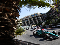 Fernando Alonso of Aston Martin Aramco during second practice ahead of the Formula 1 Grand Prix of Monaco at Circuit de Monaco in Monaco on...