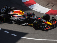 Max Verstappen of Red Bull Racing drives on the track during Practice 2 ahead of the F1 Grand Prix of Monaco at Circuit de Monaco on May 26,...