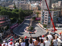 Max Verstappen of Red Bull Racing drives on the track during Practice 2 ahead of the F1 Grand Prix of Monaco at Circuit de Monaco on May 26,...