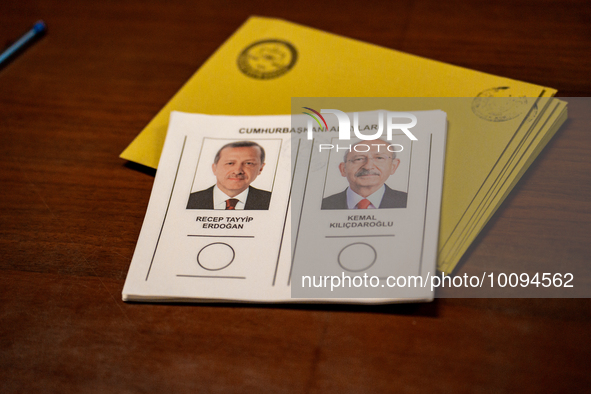 Candidates of Turkey on ballot paper at the 2nd run of presidental election of Turkey, Istanbul/Turkey 28 may 2023 