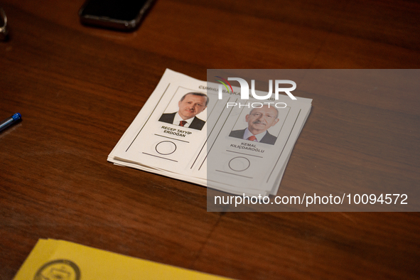 Candidates of Turkey on ballot paper at the 2nd run of presidental election of Turkey, Istanbul/Turkey 28 may 2023 