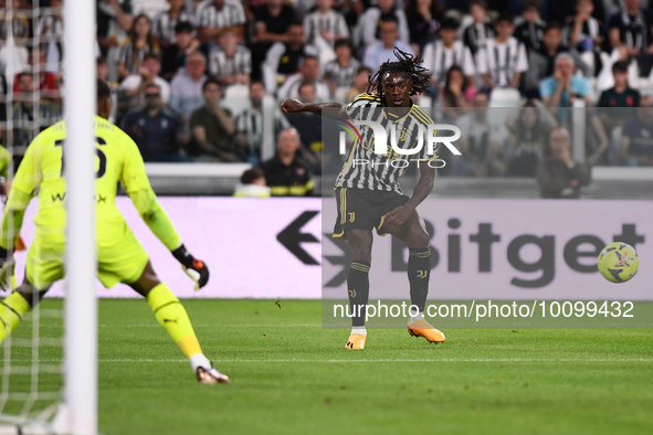 Moise Kean (Juventus) during the Serie A Football match between Juventus FC and AC Milan at Allianz Stadium, on 28 May 2023 in Turin, Italy 