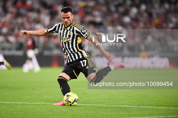Filip Kostic (Juventus) during the Serie A Football match between Juventus FC and AC Milan at Allianz Stadium, on 28 May 2023 in Turin, Ital...