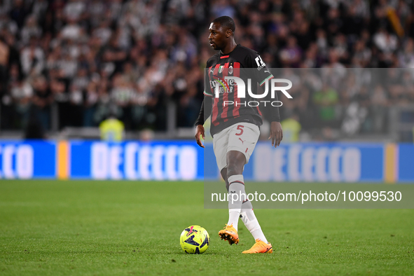 Fode Ballo Toure (AC Milan) during the Serie A Football match between Juventus FC and AC Milan at Allianz Stadium, on 28 May 2023 in Turin,...