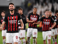 Oliver Giroud (AC Milan) celebrates after  the Serie A Football match between Juventus FC and AC Milan at Allianz Stadium, on 28 May 2023 in...