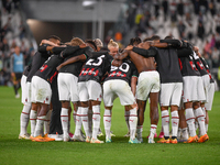 AC Milan celebrates after the Serie A Football match between Juventus FC and AC Milan at Allianz Stadium, on 28 May 2023 in Turin, Italy (