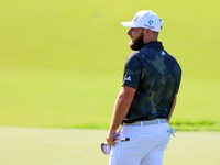 Tyrrell Hatton of High Wycombe, England waits in the 18th green during the first round of the The Memorial Tournament presented by Workday a...