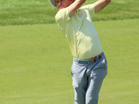 Peter Malnati of Knoxville, Tennessee hits on the 17th green during the first round of the The Memorial Tournament presented by Workday at M...