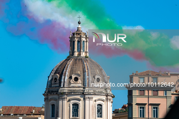 The traditional military parade in Rome's Imperial Forums to celebrate the 77th Italian Republic Day, with top authorities in attendance and...