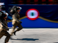 The traditional military parade in Rome's Imperial Forums to celebrate the 77th Italian Republic Day, with top authorities in attendance and...