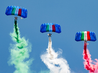 Folgore paratroopers over the skies of Rome in Italy on June 2, 2023 for the 77th Italian Republic Day        (