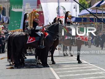 The traditional military parade in Rome's Imperial Forums to celebrate the 77th Italian Republic Day, with top authorities in attendance and...