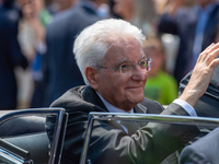 Sergio Mattarella in Rome on June 2, 2023 on the occasion of the parade for the 77th Italian Republic Day   (