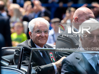 Sergio Mattarella in Rome on June 2, 2023 on the occasion of the parade for the 77th Italian Republic Day   (