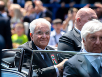 Sergio Mattarella in Rome on June 2, 2023 on the occasion of the parade for the 77th Italian Republic Day   (