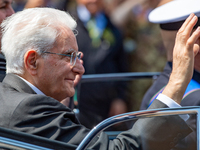 Sergio Mattarella in Rome on June 2, 2023 on the occasion of the parade for the 77th Italian Republic Day   (